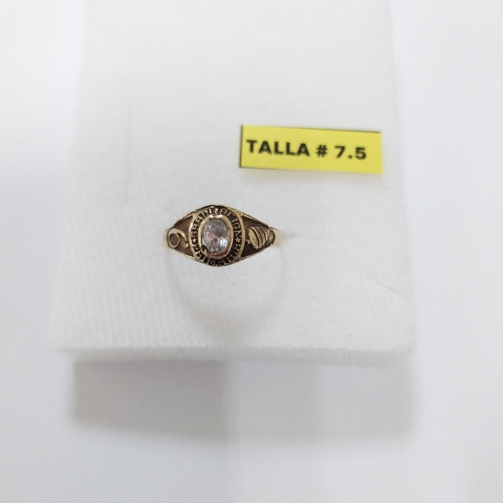ANILLO DE GRADUACIÓN ORO 10 K 2 GRMS (SEMINUEVO)