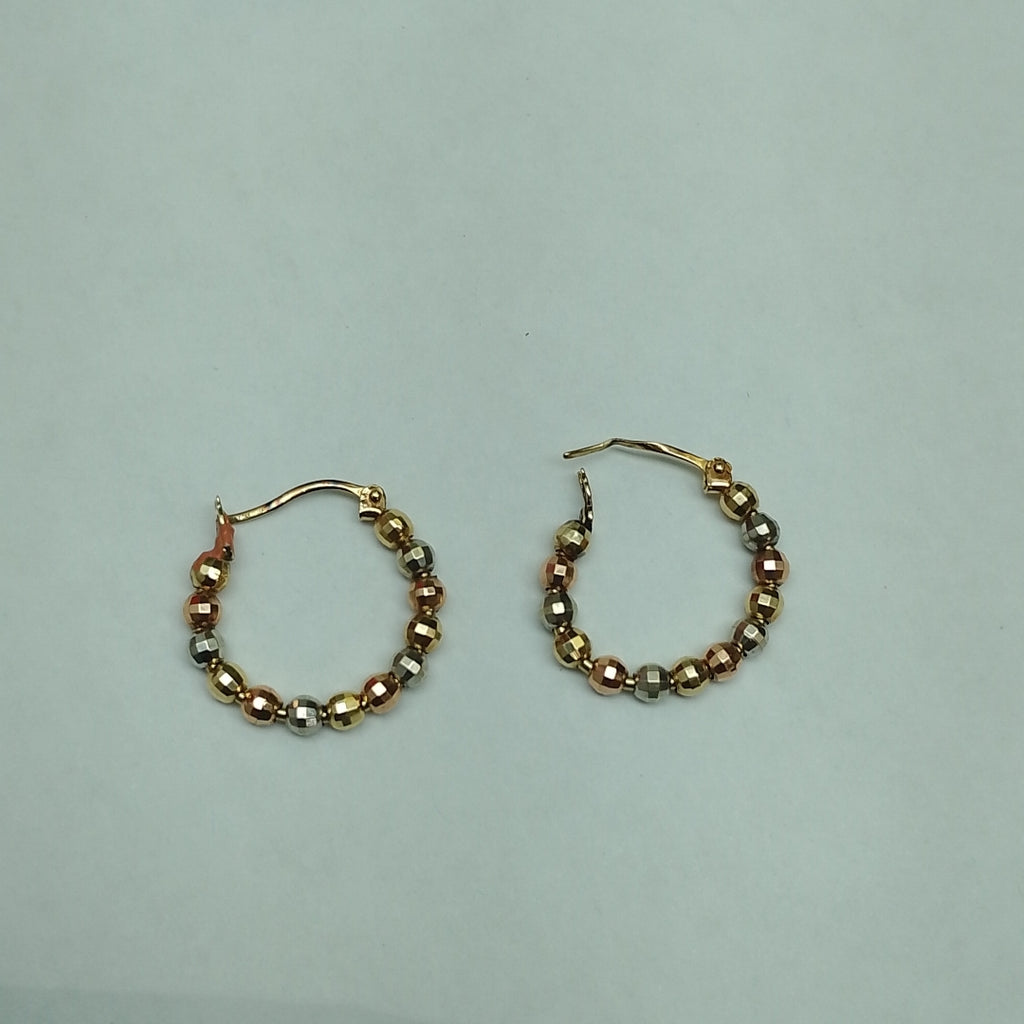 ARRACADAS PAR ORO, ORO COMBINADO 10 K 2.1 GRMS (SEMINUEVO)