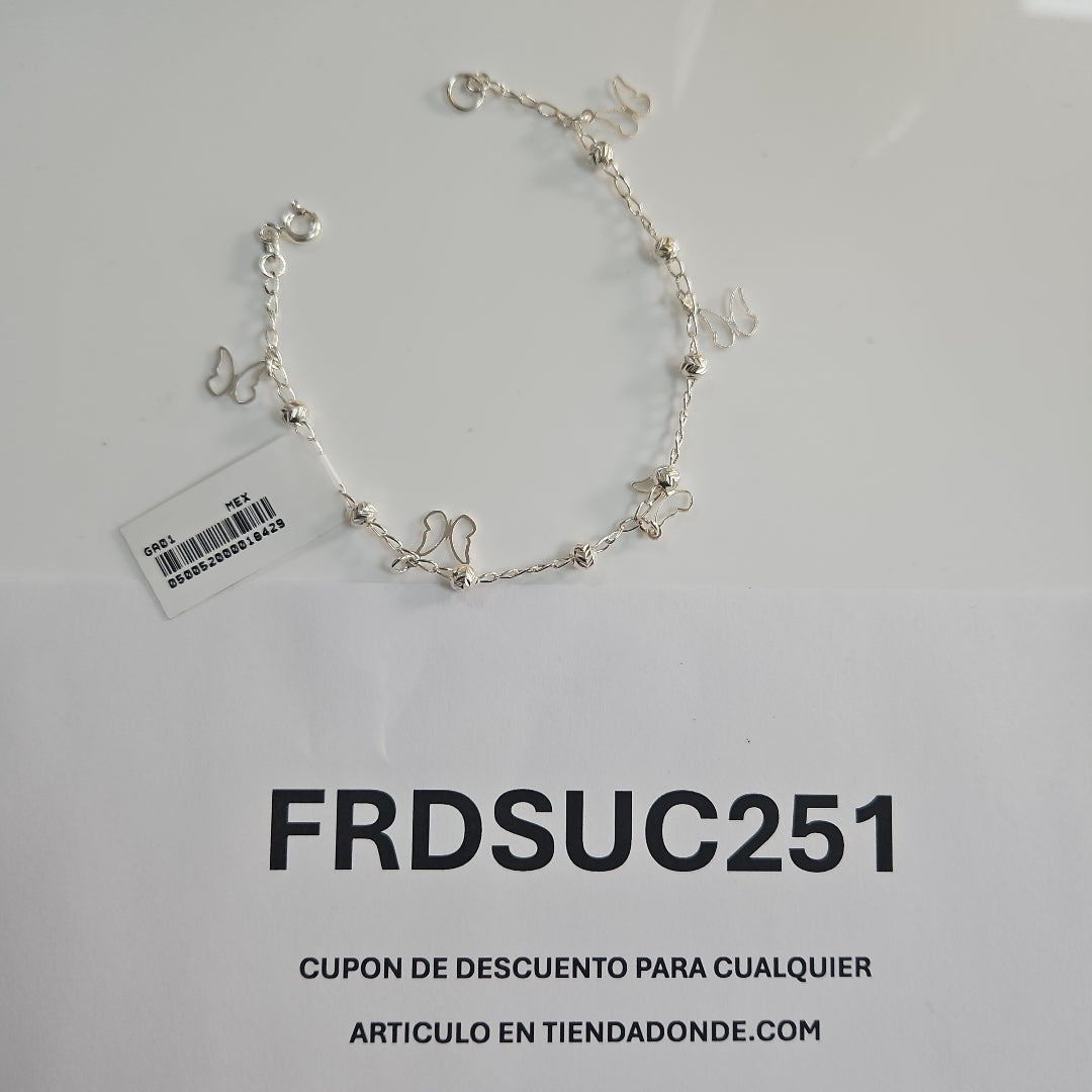 PULSERA TEJIDO ESPECIAL PLATA .925 18 CM 2.9 GR (NUEVO)