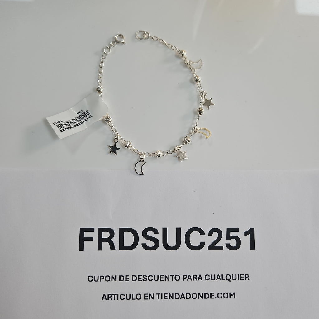 PULSERA TEJIDO TEJIDO ESPECIAL PLATA .925 18 CM 3.1 GR (NUEVO)
