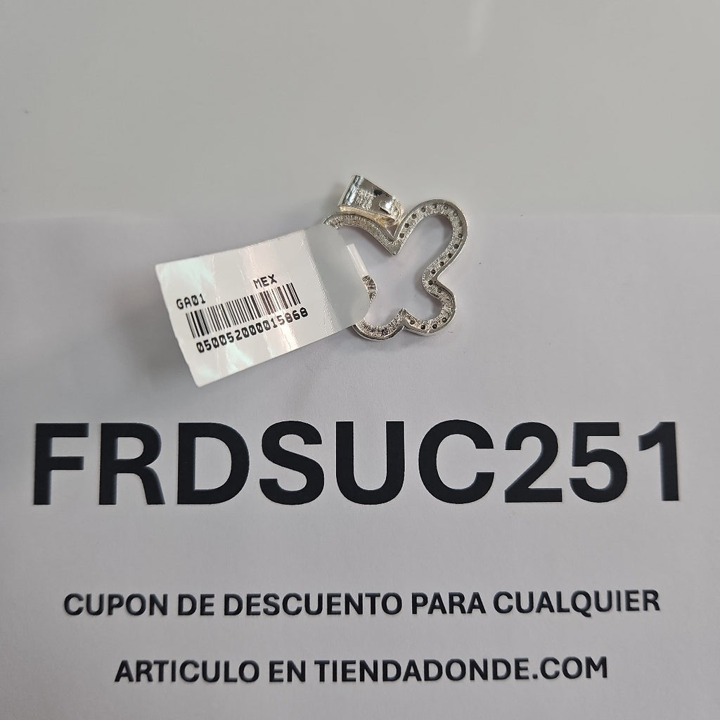 DIJE MARIPOSA C/CIRCONIAS PLATA .925 2.3 GR (NUEVO)