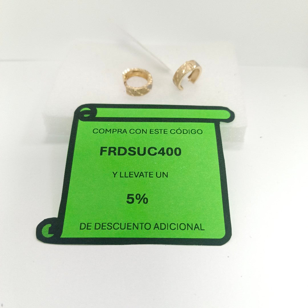 ARRACADAS PAR ORO 10 K 1.7 GRMS (SEMINUEVO)