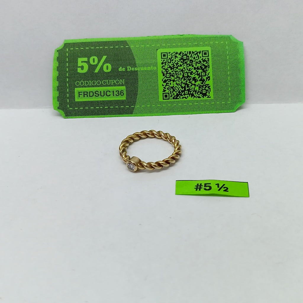 SOLITARIO ORO 18 K 3.2 GRMS (SEMINUEVO)
