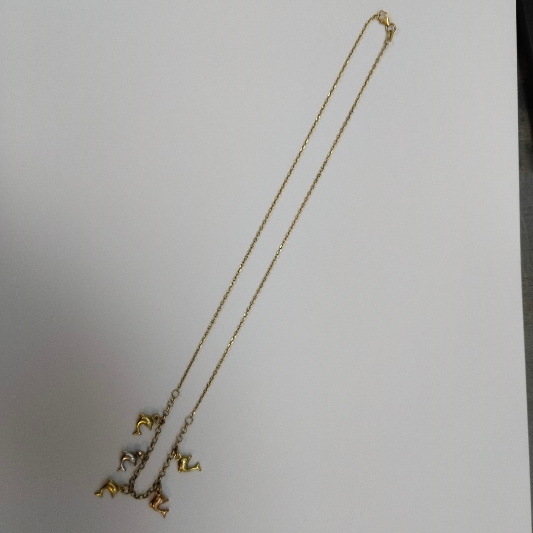 COLLAR ORO, ORO COMBINADO 14 K 4.3 GRMS (SEMINUEVO)