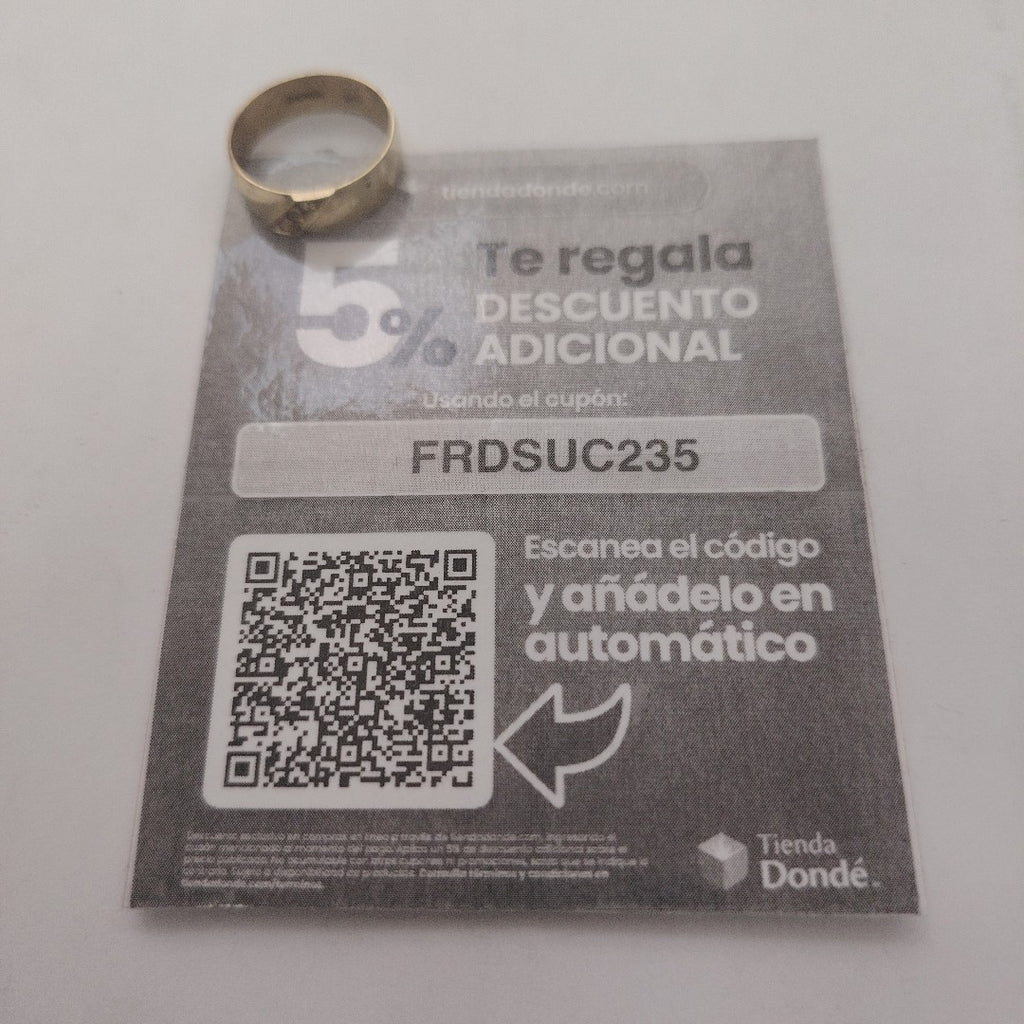 ARGOLLA ORO 10 K 2.8 GRMS (SEMINUEVO)
