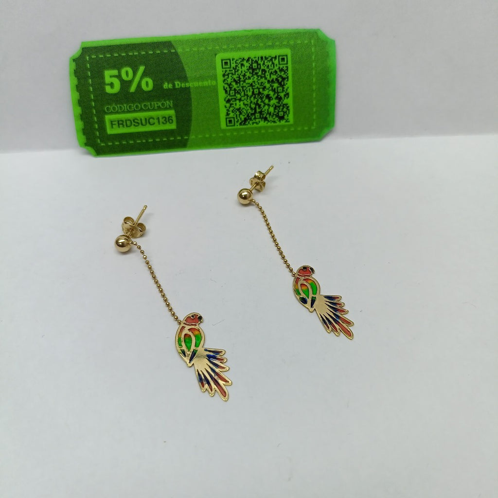 BROQUELES PAR ORO 14 K 1.6 GRMS (SEMINUEVO)