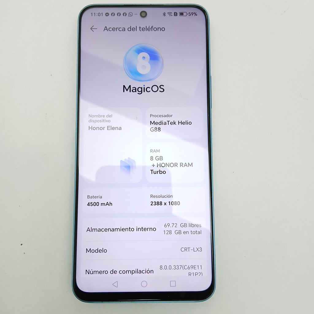 CELULAR HONOR X8A CRT-LX3 (2023) 128 GB 8 GB RAM (SEMINUEVO)
