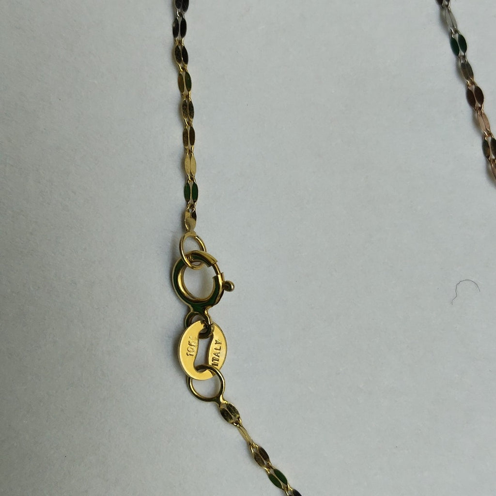 CADENA ORO COMBINADO 10 K 0.7 GRMS (SEMINUEVO)
