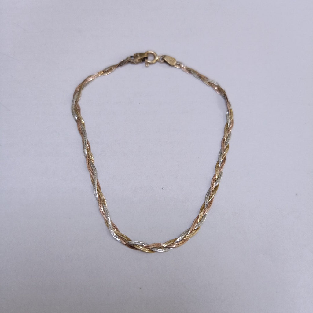 PULSERA ORO COMBINADO 10 K 1.4 GRMS (SEMINUEVO)