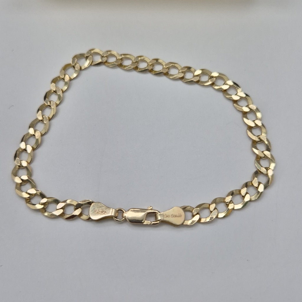 PULSERAS TEJIDO BARBADA ORO 14K 21 CM 7.7 GR (NUEVO)