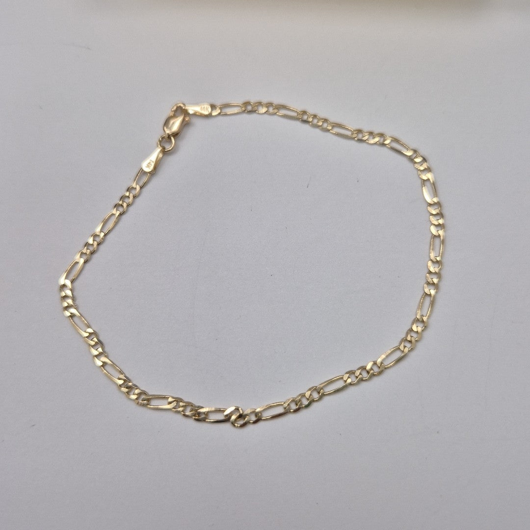 PULSERAS 3X1 ORO 14K 21 CM 2 GR (NUEVO)