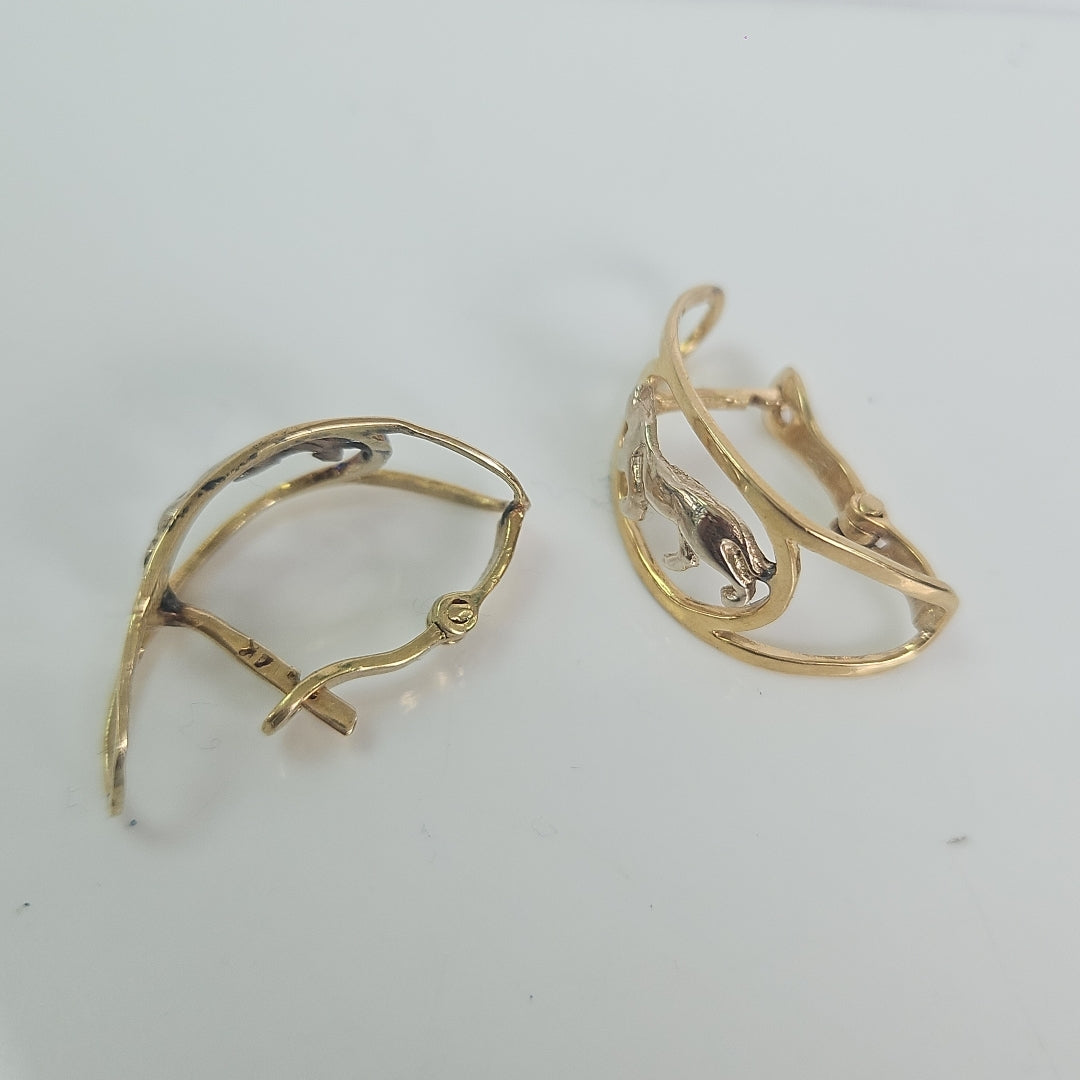 ARETES PAR ORO 14 K 5,20 GRMS (SEMINUEVO)