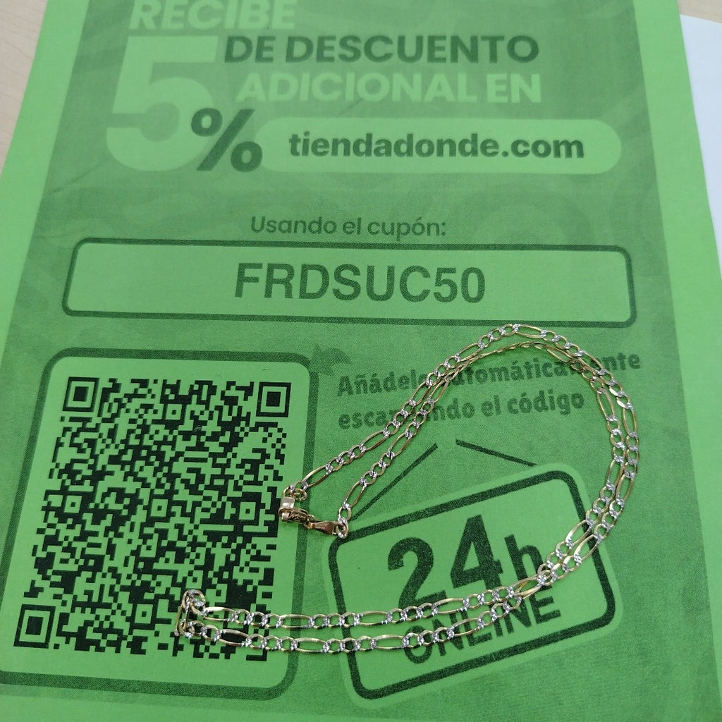 CADENA ORO, RODIADO 14 K 7.4 GRMS (SEMINUEVO)