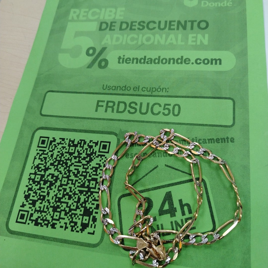 CADENA ORO, RODIADO 14 K 47.6 GRMS (SEMINUEVO)