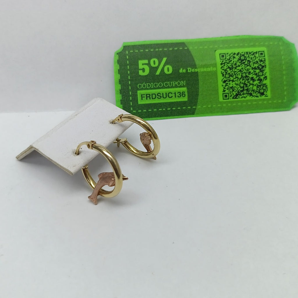 ARRACADAS PAR ORO 14 K 1.8 GRMS (SEMINUEVO)