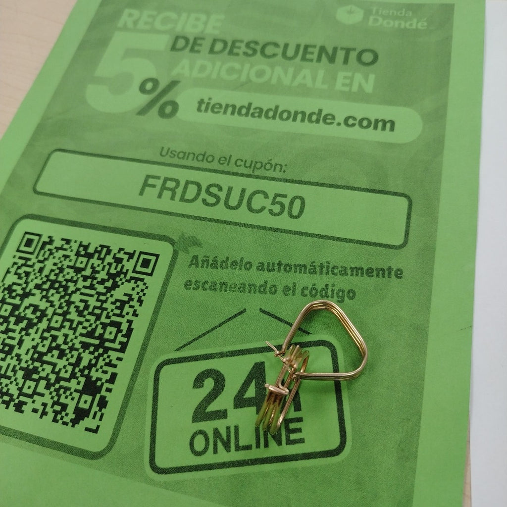 ARRACADAS PAR ORO 14 K 5.9 GRMS (SEMINUEVO)