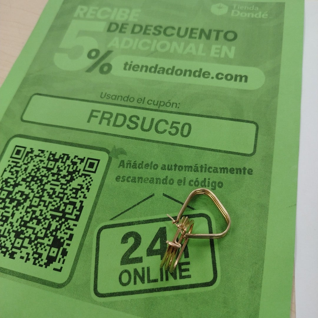 ARRACADAS PAR ORO 14 K 5.9 GRMS (SEMINUEVO)