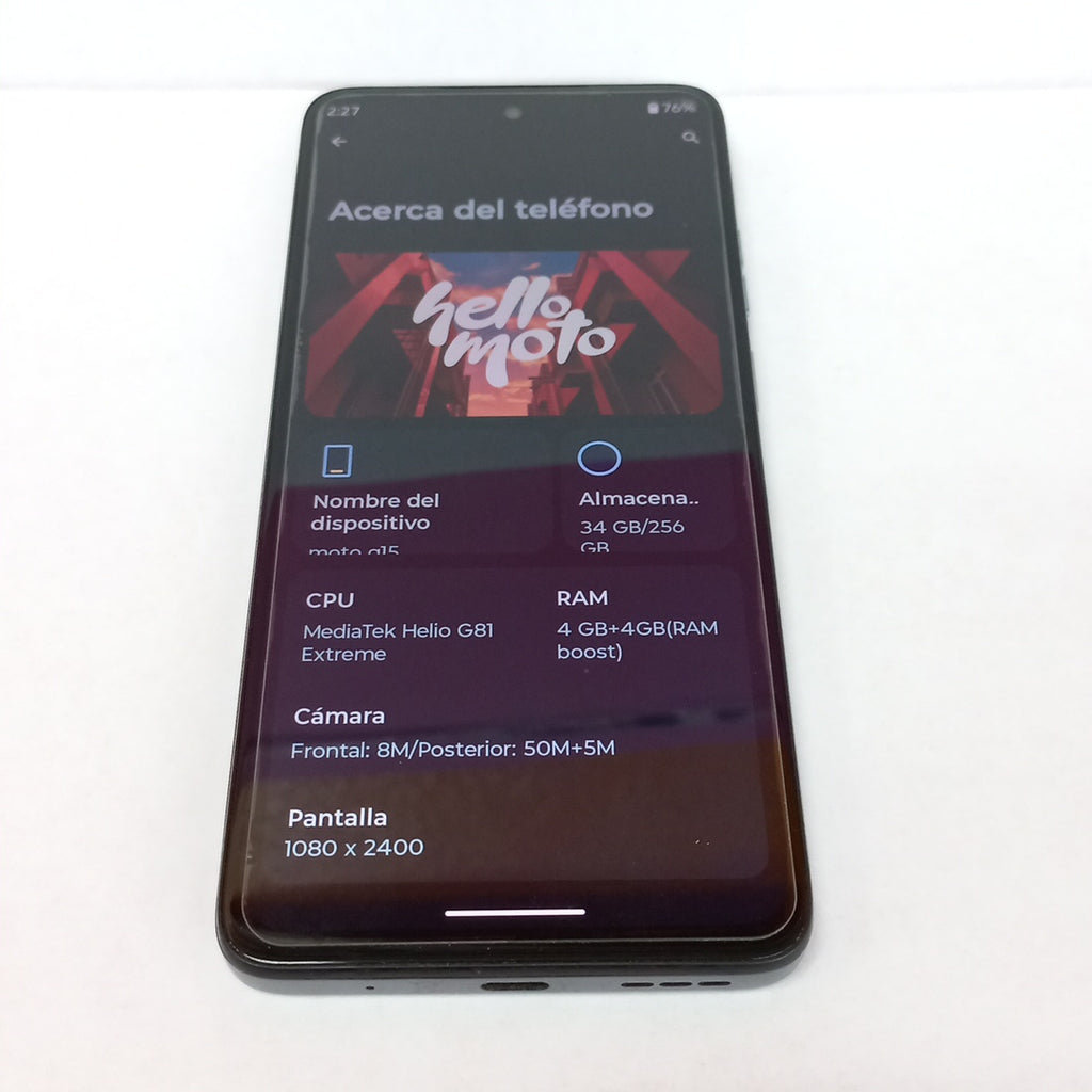 CELULAR MOTOROLA MOTO G15 XT2521-2 (2025) 256 GB 4 GB RAM (SEMINUEVO)