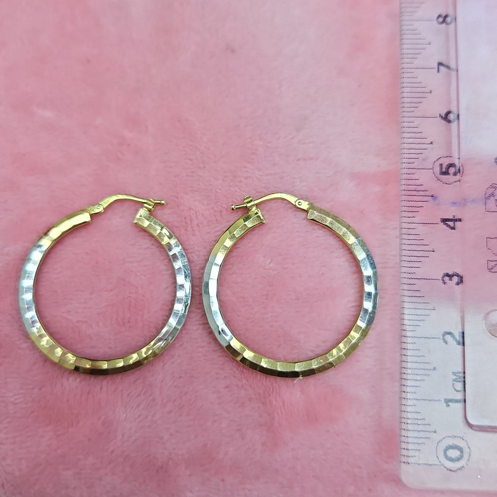 ARRACADAS PAR ORO COMBINADO 14 K 2,50 GRMS (SEMINUEVO)