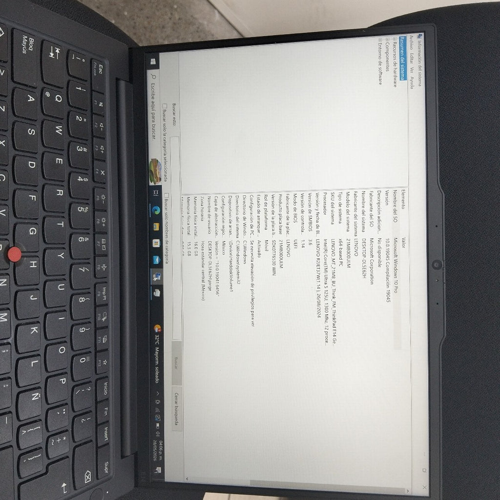 LAPTOP LENOVO THINKPAD E14 GEN 6 (2024) 512 GB SSD 16 GB RAM (SEMINUEVO)