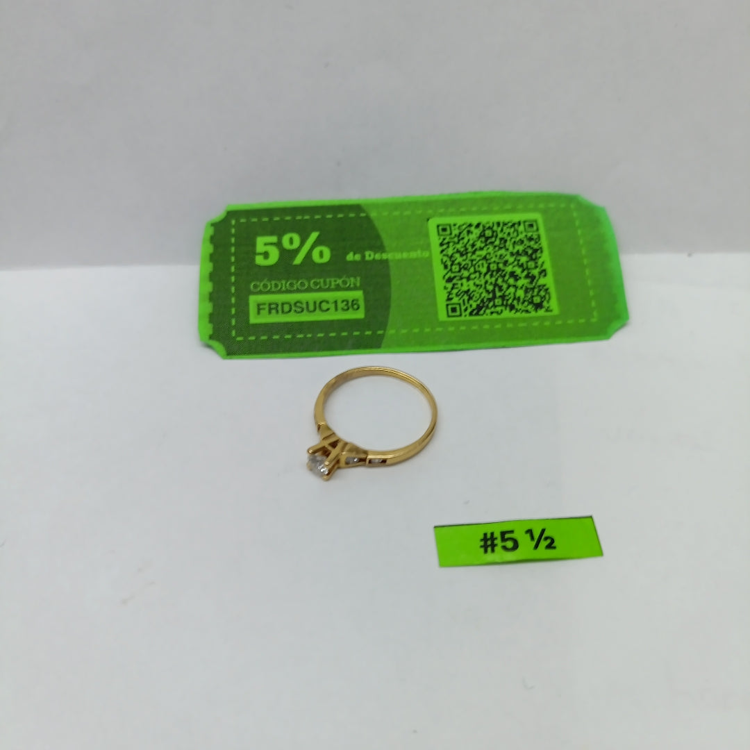 SOLITARIO ORO 18 K 1.9 GRMS (SEMINUEVO)