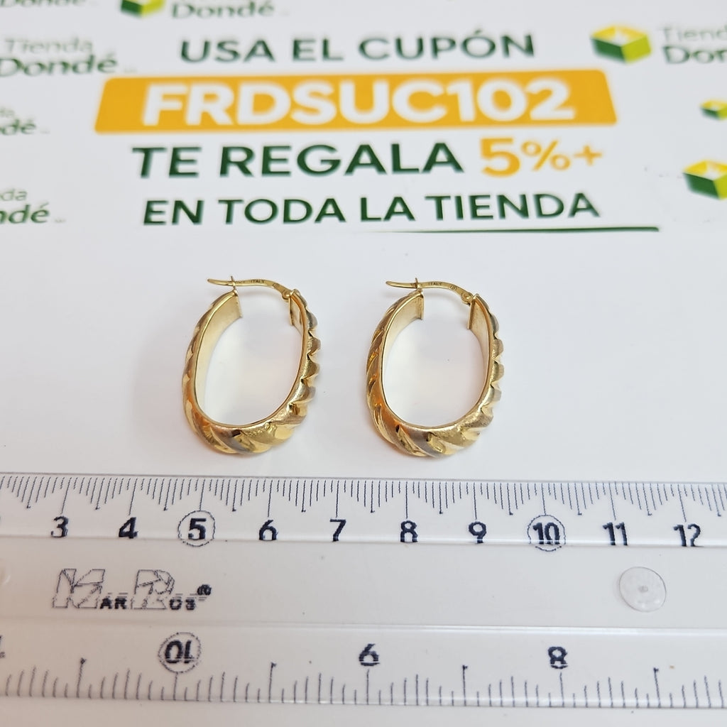 ARRACADAS PAR ORO 14 K 3,90 GRMS (SEMINUEVO)