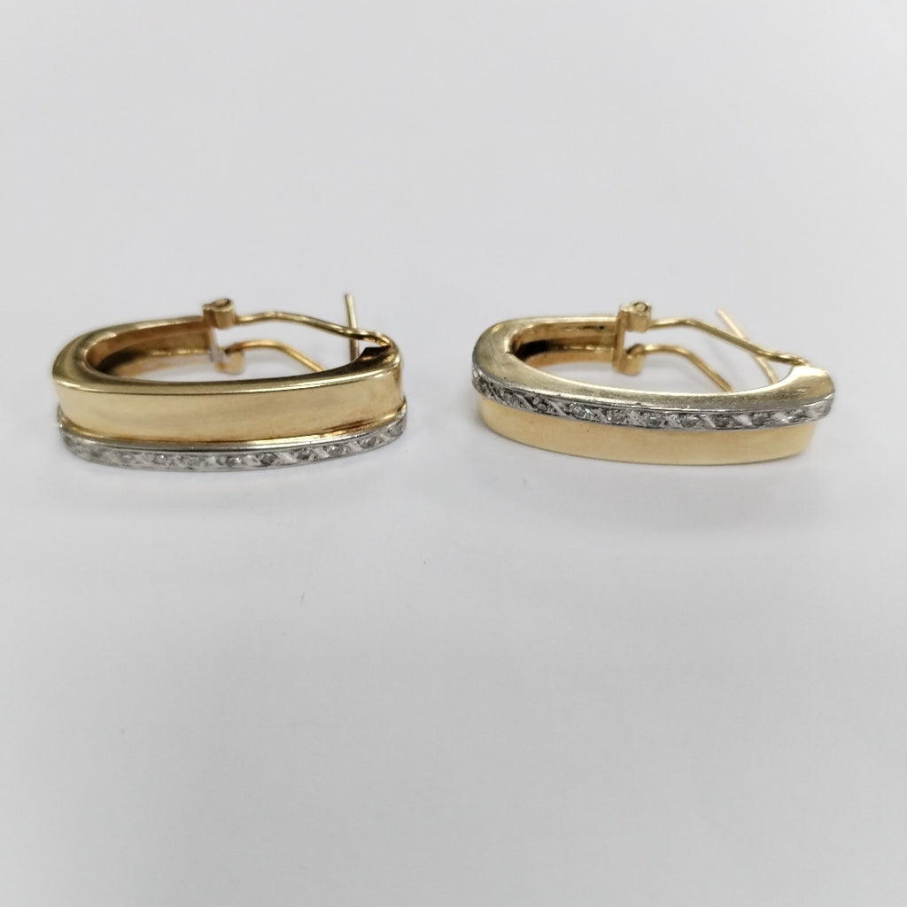 ARETES PAR ORO,ORO COMBINADO 14 K 12,10 GRMS (SEMINUEVO)