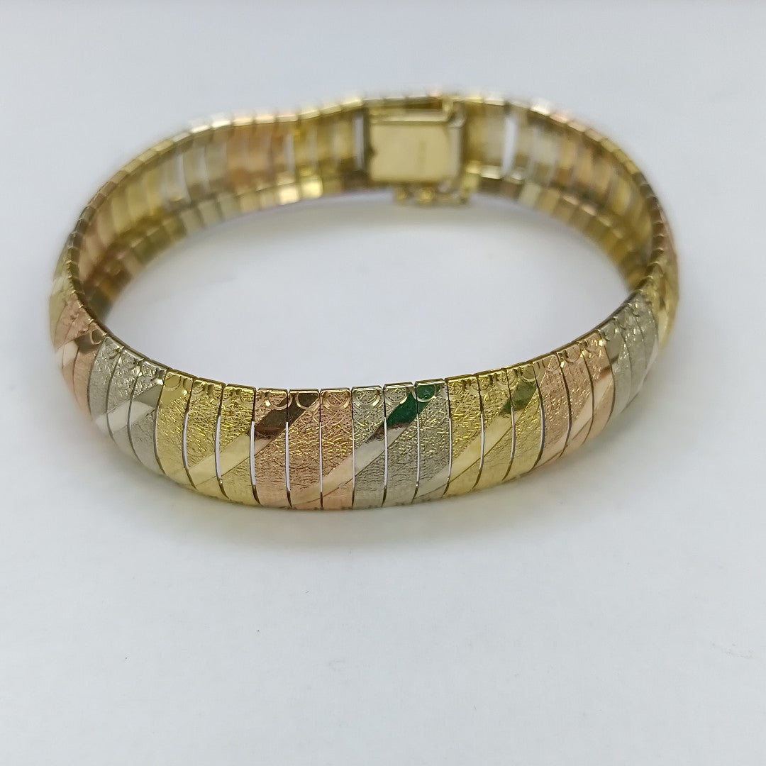 PULSERA ORO, ORO COMBINADO 10 K 25.3 GRMS (SEMINUEVO)