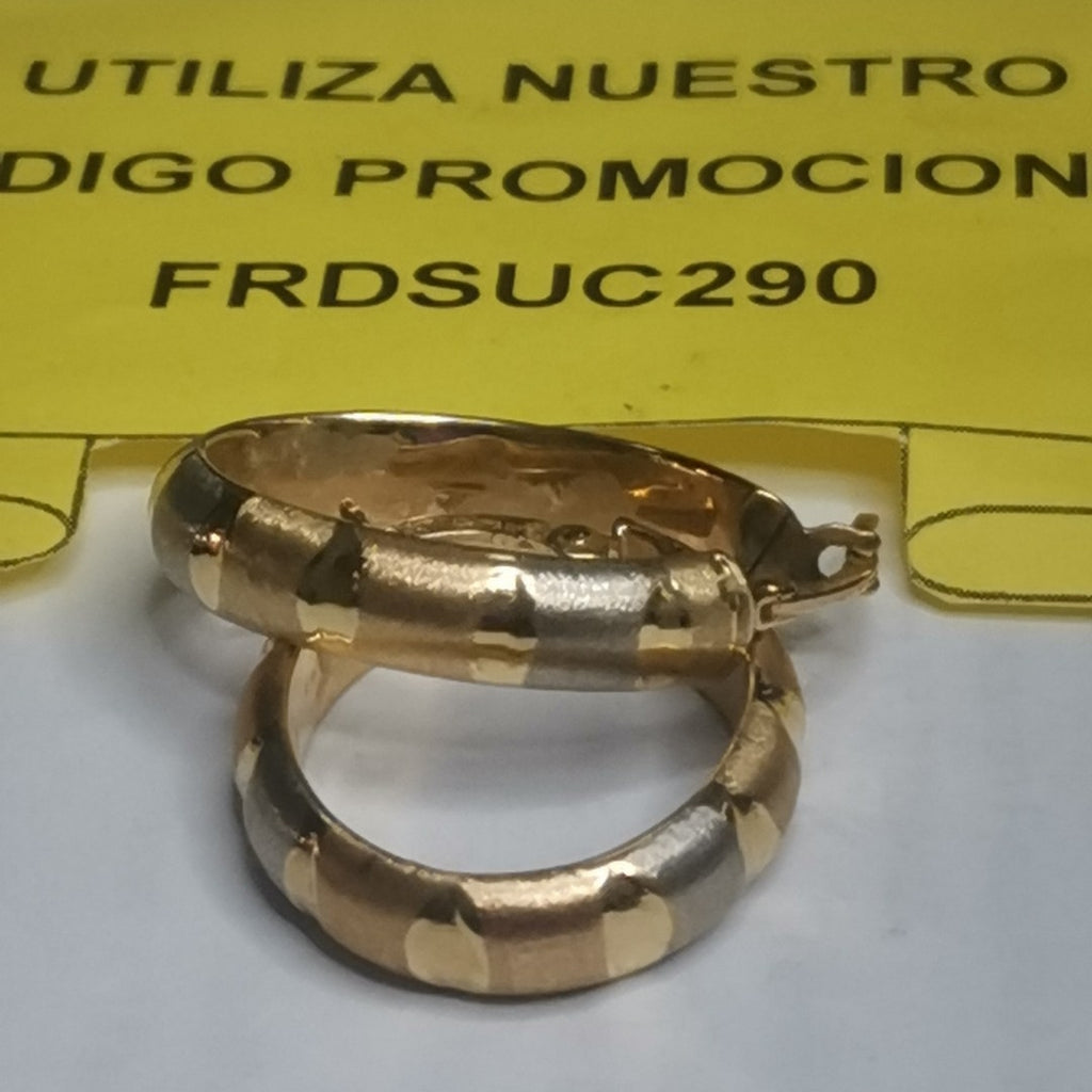 ARETES PAR ORO 14 K 2.6 GRMS (SEMINUEVO)