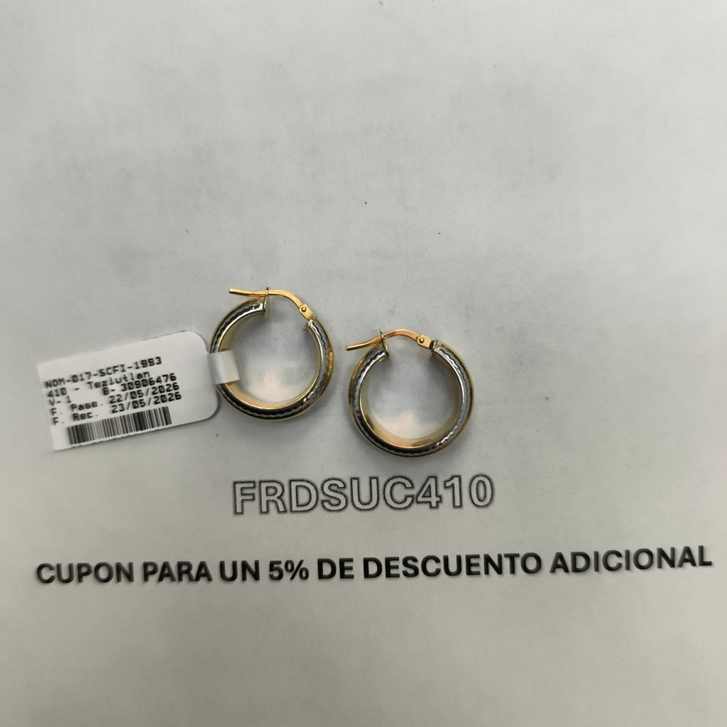 ARGOLLA ORO, ORO COMBINADO 14 K 2.9 GRMS (SEMINUEVO)
