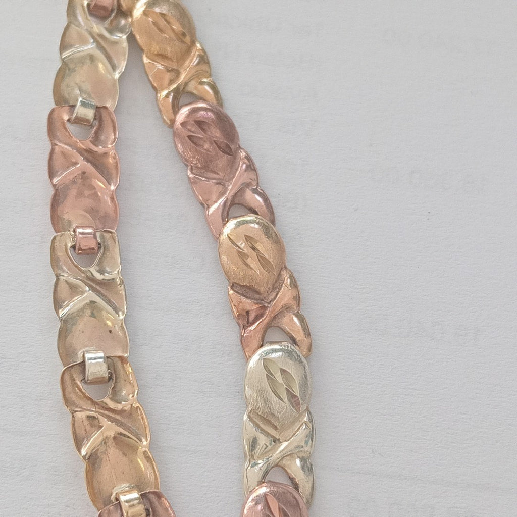 PULSERA ORO, ORO COMBINADO 10 K 7.3 GRMS (SEMINUEVO)