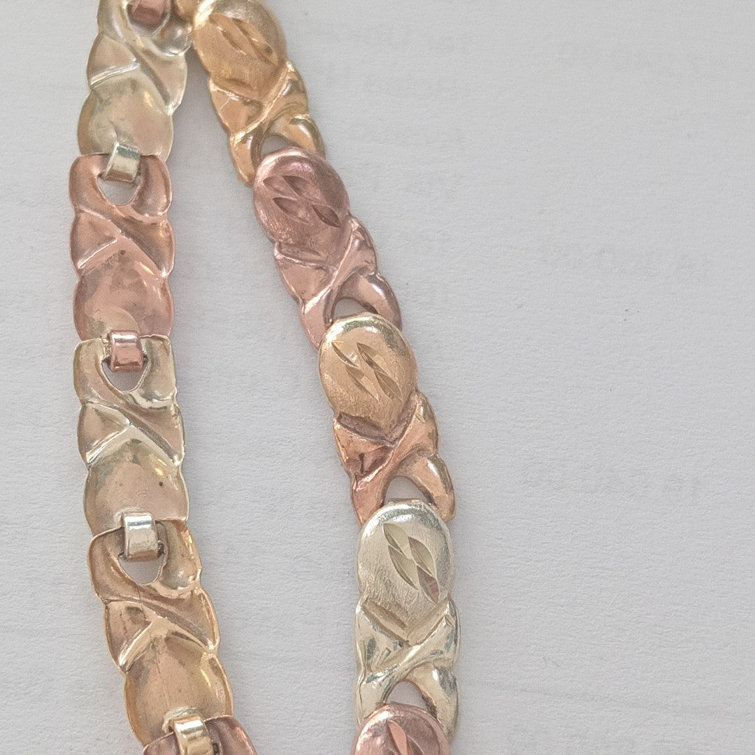 PULSERA ORO, ORO COMBINADO 10 K 7.3 GRMS (SEMINUEVO)
