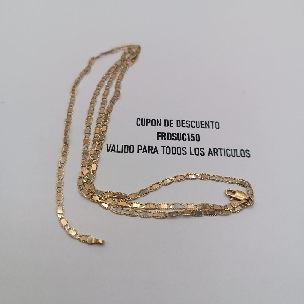 CADENA ORO COMBINADO 14 K 5.4 GRMS (SEMINUEVO)