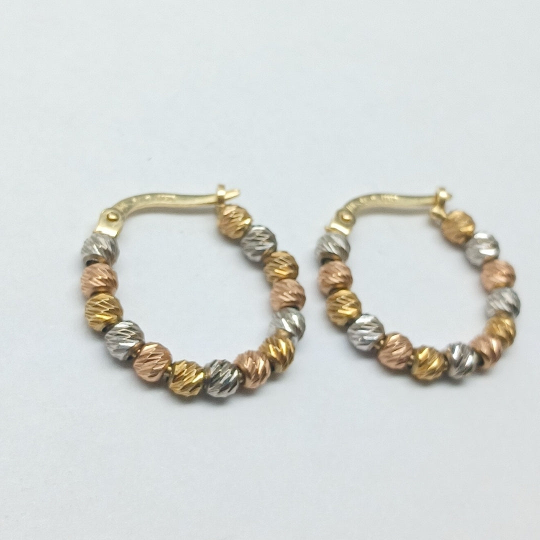 ARRACADAS PAR ORO,ORO COMBINADO 14 K 2,40 GRMS (SEMINUEVO)