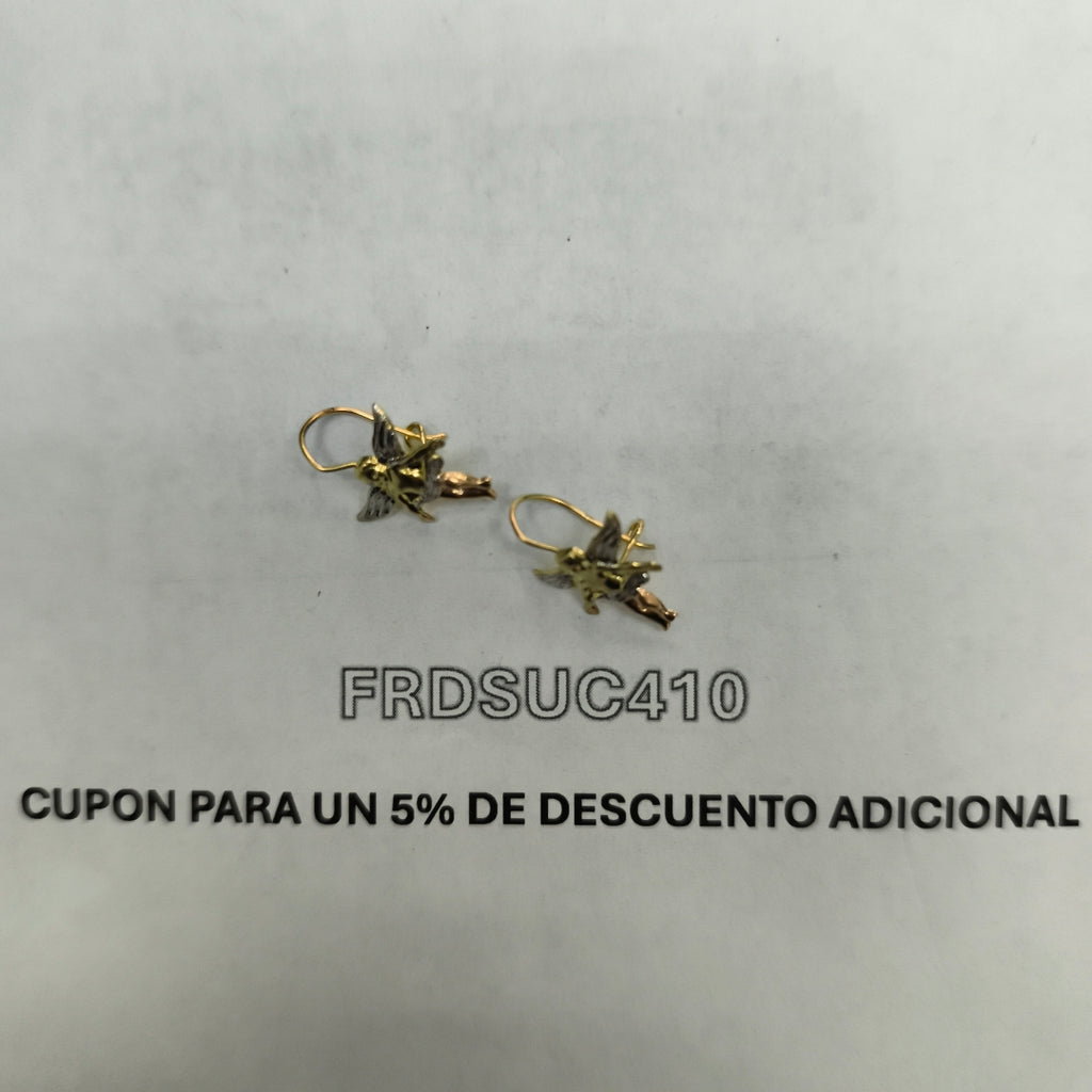 ARETES PAR ORO 14 K 1 GRMS (SEMINUEVO)