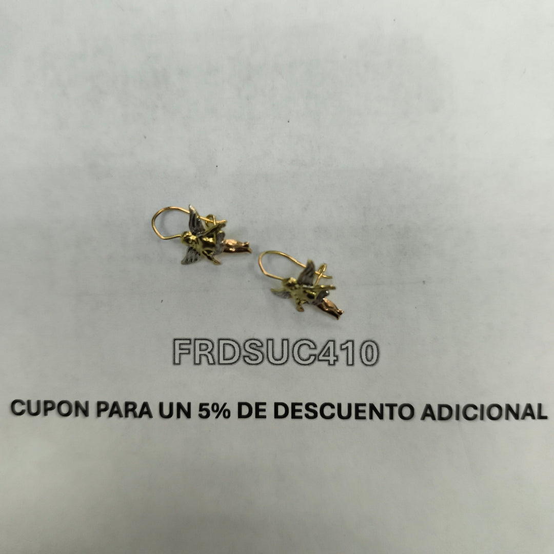 ARETES PAR ORO 14 K 1 GRMS (SEMINUEVO)