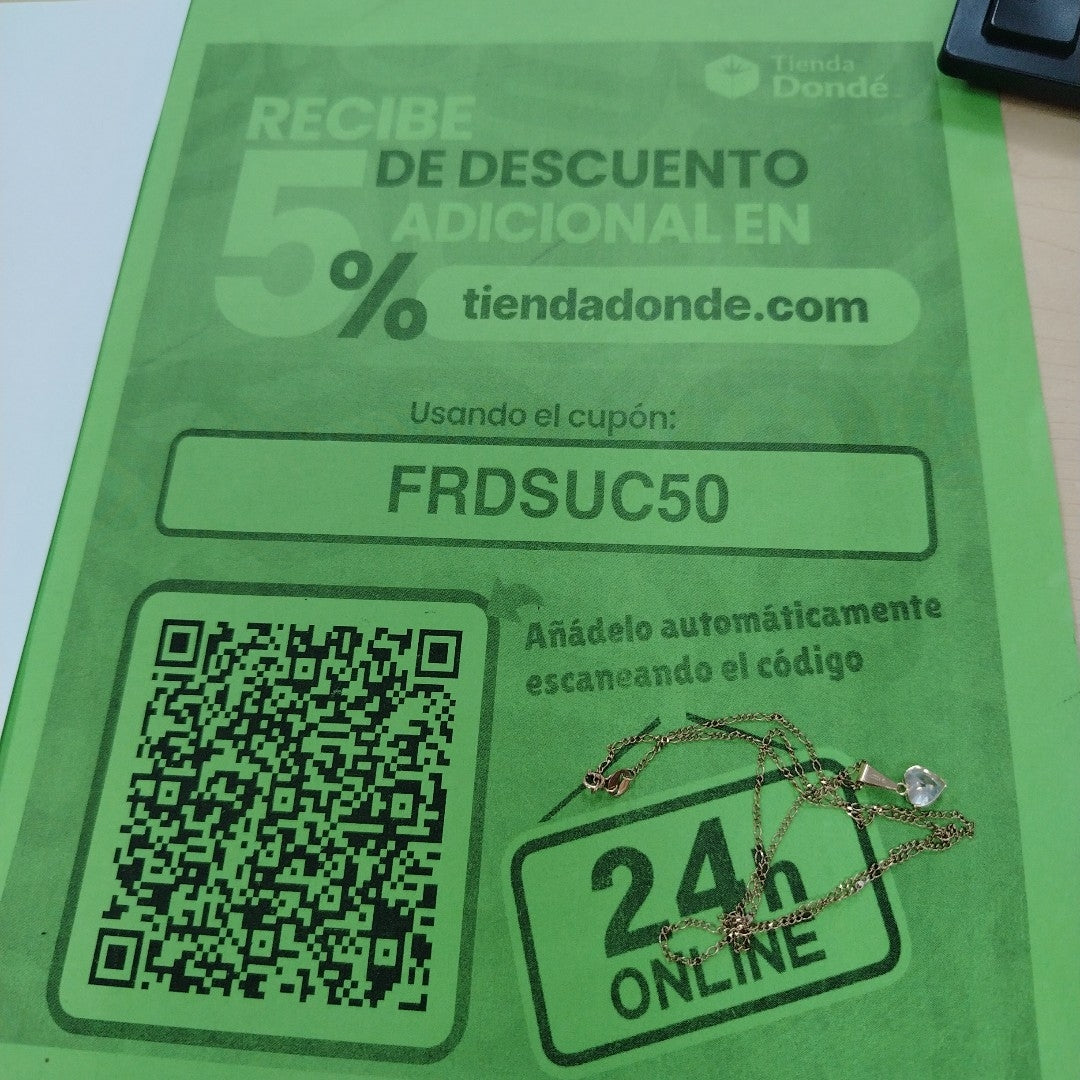 DIJE, GARGANTILLA ORO 10 K 1.9 GRMS (SEMINUEVO)