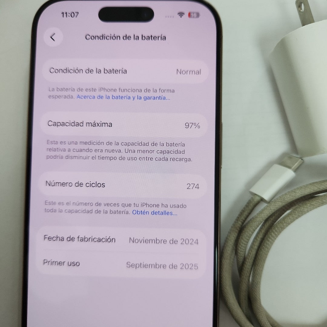 CELULAR APPLE IPHONE 16 PRO A3292 (2024) 256 GB 8 GB RAM (SEMINUEVO)