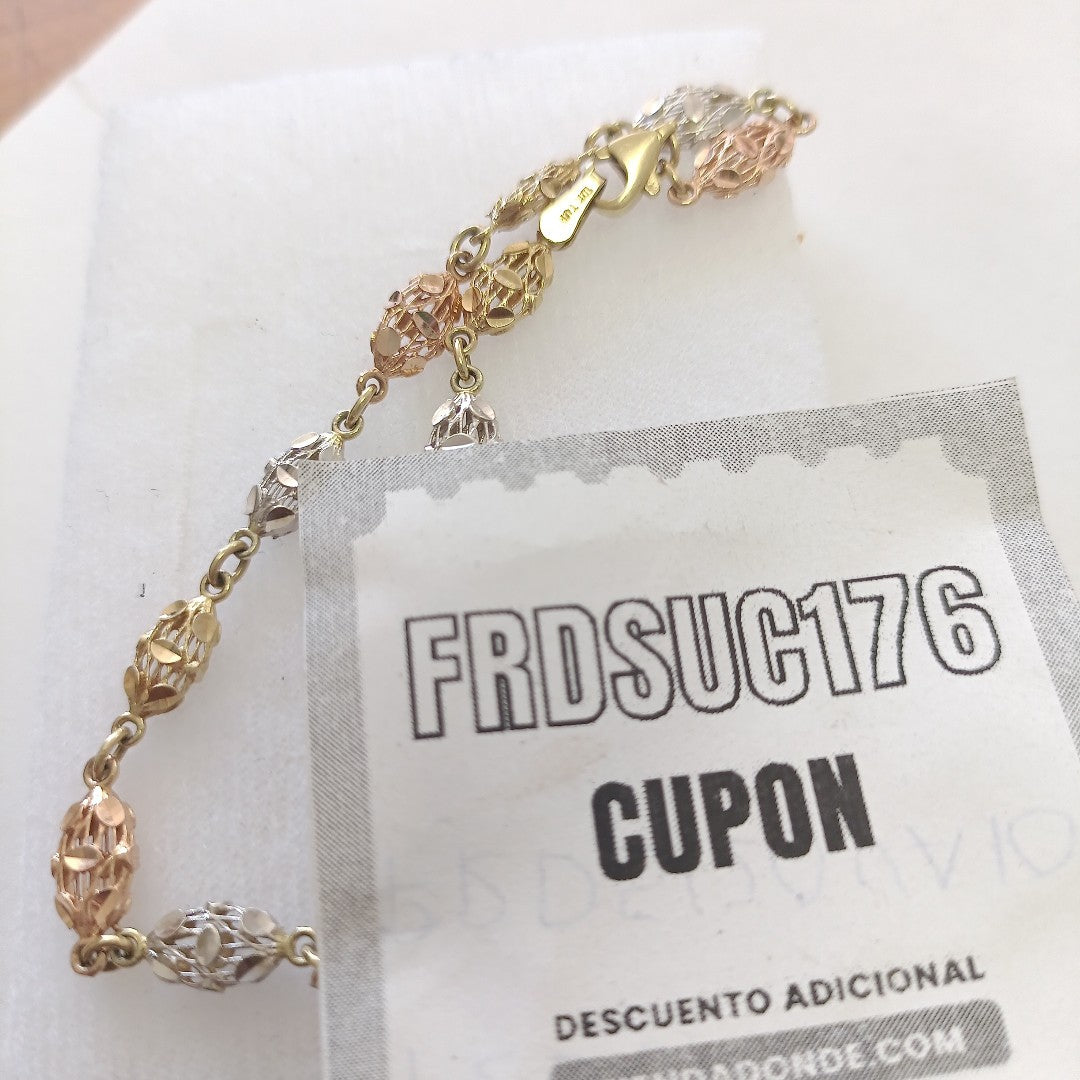 PULSERA ORO COMBINADO 10 K 4,20 GRMS (SEMINUEVO)
