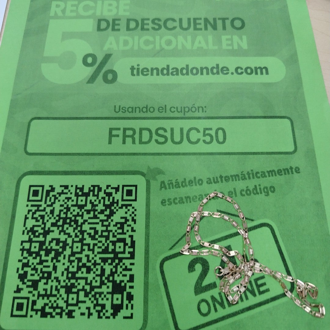 CADENA ORO, ORO COMBINADO 10 K 3.7 GRMS (SEMINUEVO)