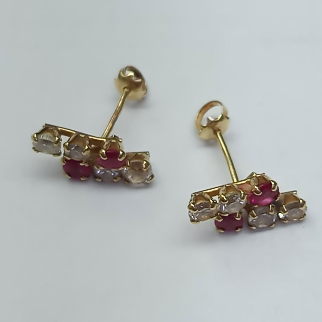 ARETES PAR, BROQUELES PAR ORO 10 K 0.9 GRMS (SEMINUEVO)