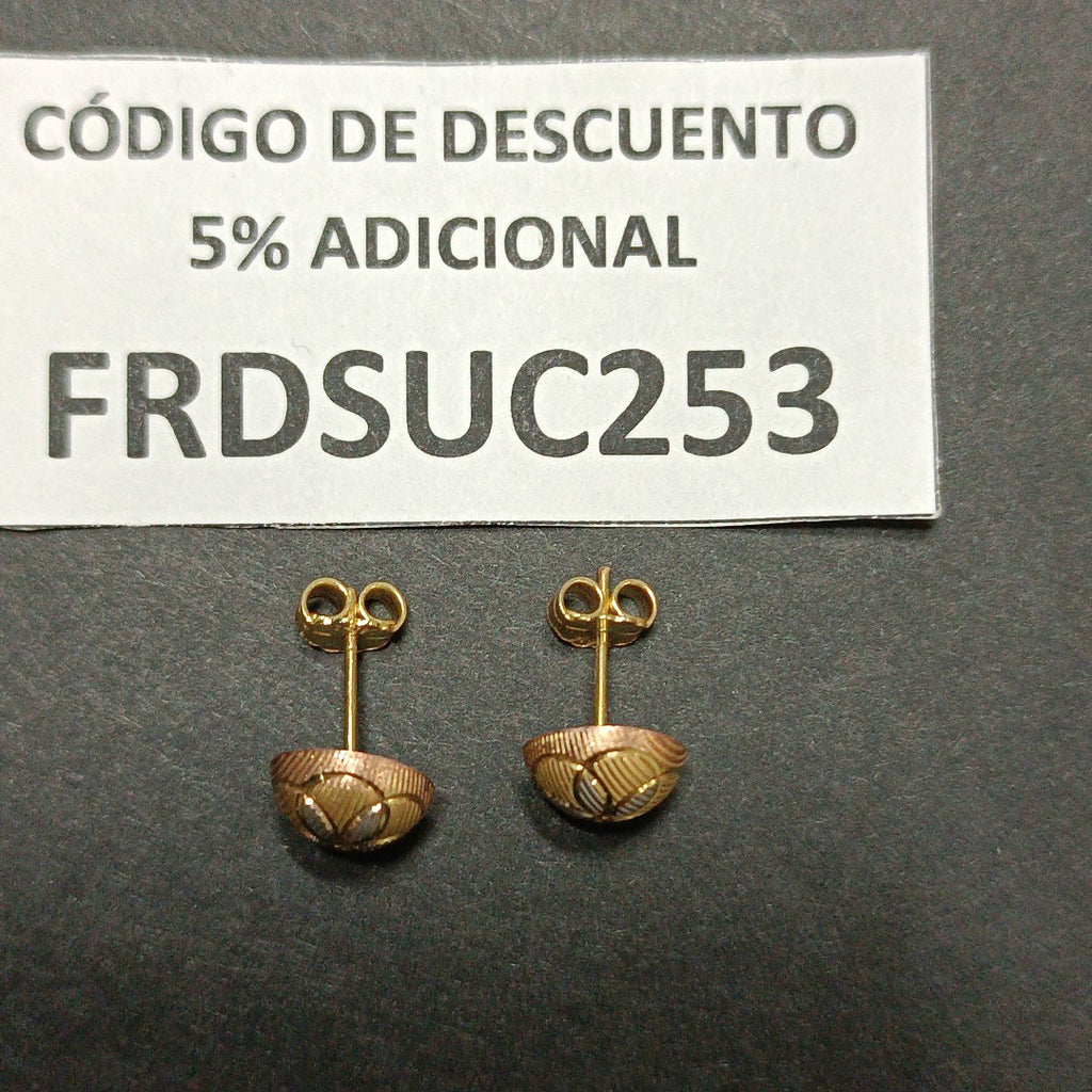 BROQUELES PAR ORO 14 K 1,50 GRMS (SEMINUEVO)