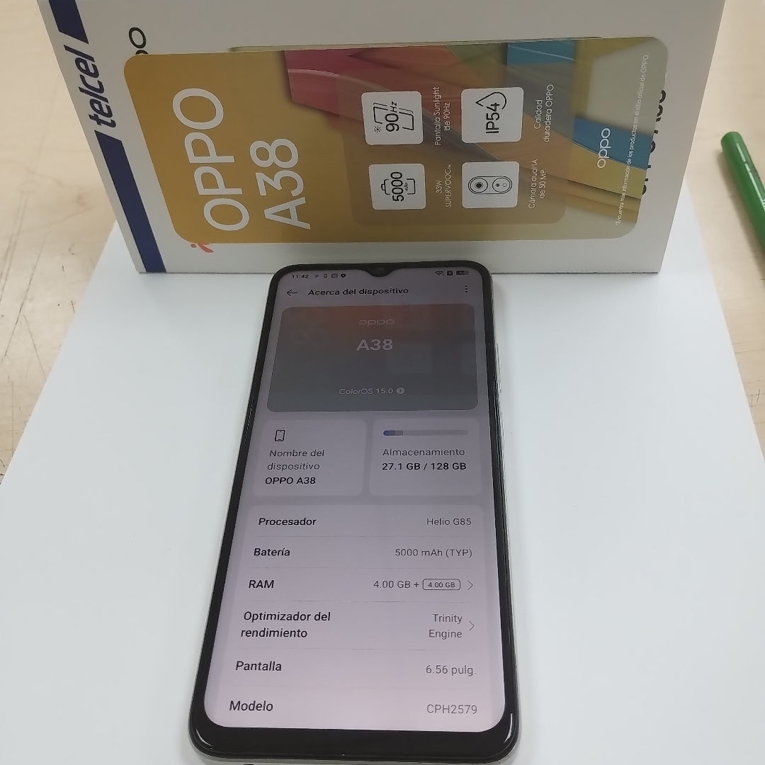 CELULAR OPPO A38 CPH2579 (2023) 128 GB 4 GB RAM (SEMINUEVO)
