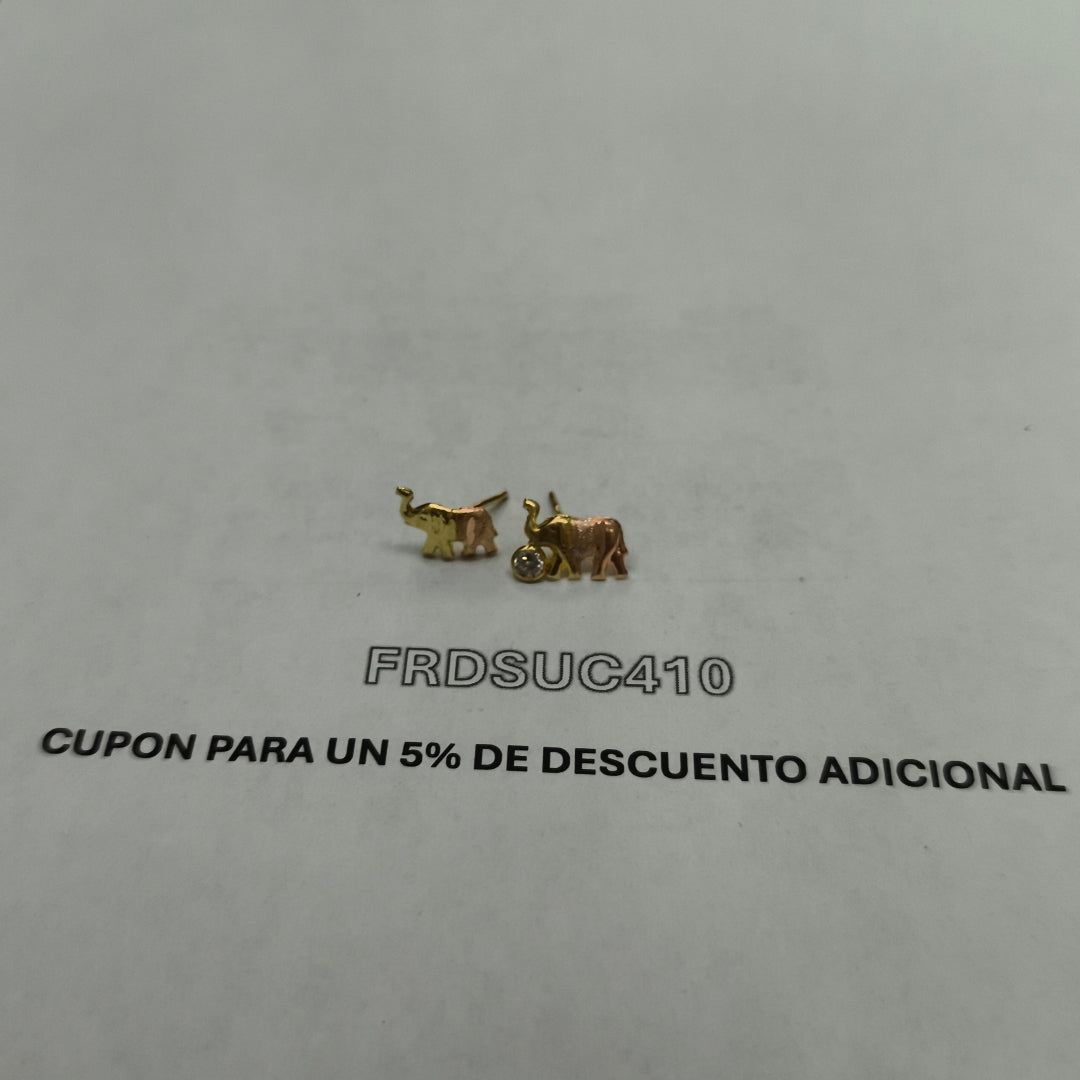 ARETES PAR ORO 14 K 1.2 GRMS (SEMINUEVO)