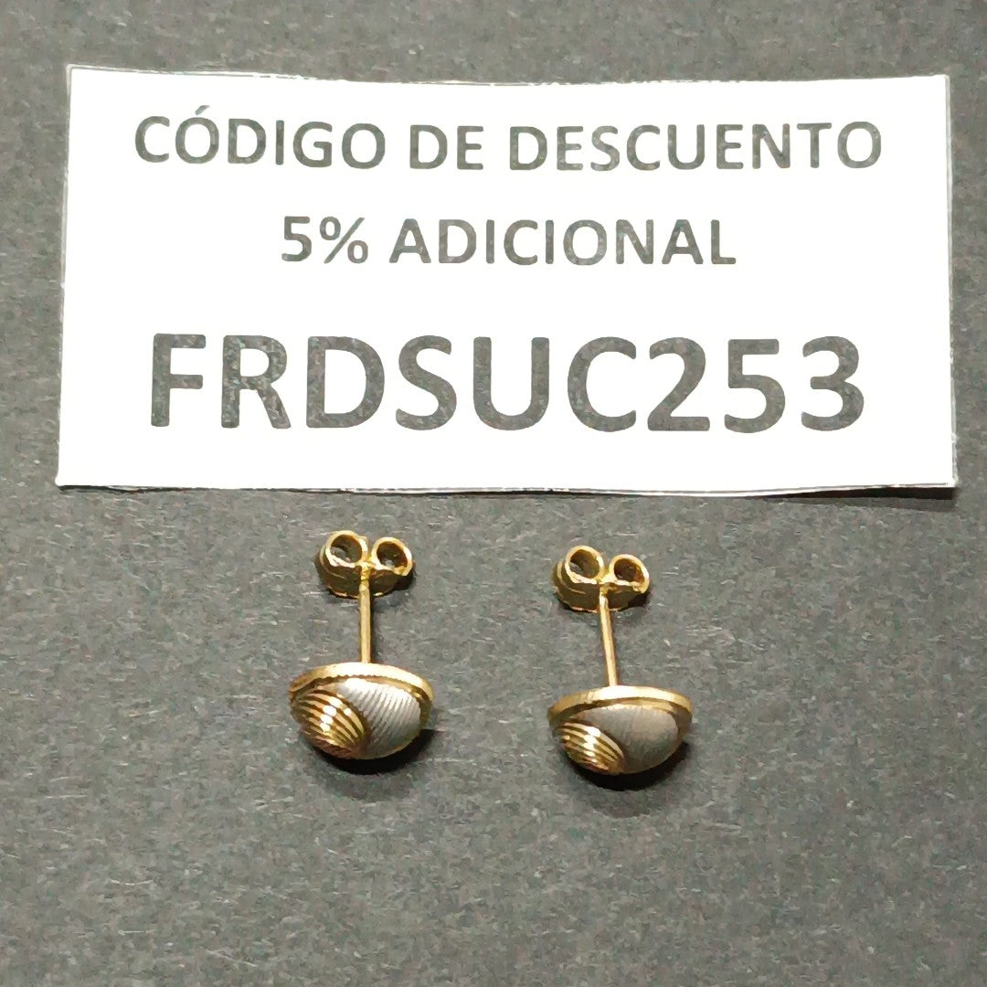 BROQUELES PAR ORO 14 K 1,20 GRMS (SEMINUEVO)