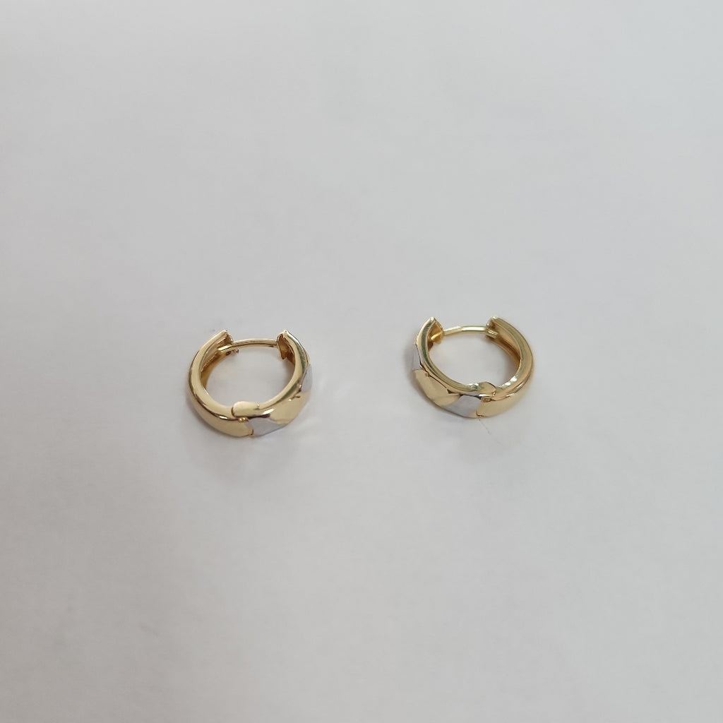 ARRACADAS PAR ORO COMBINADO 14 K 1 GRMS (SEMINUEVO)