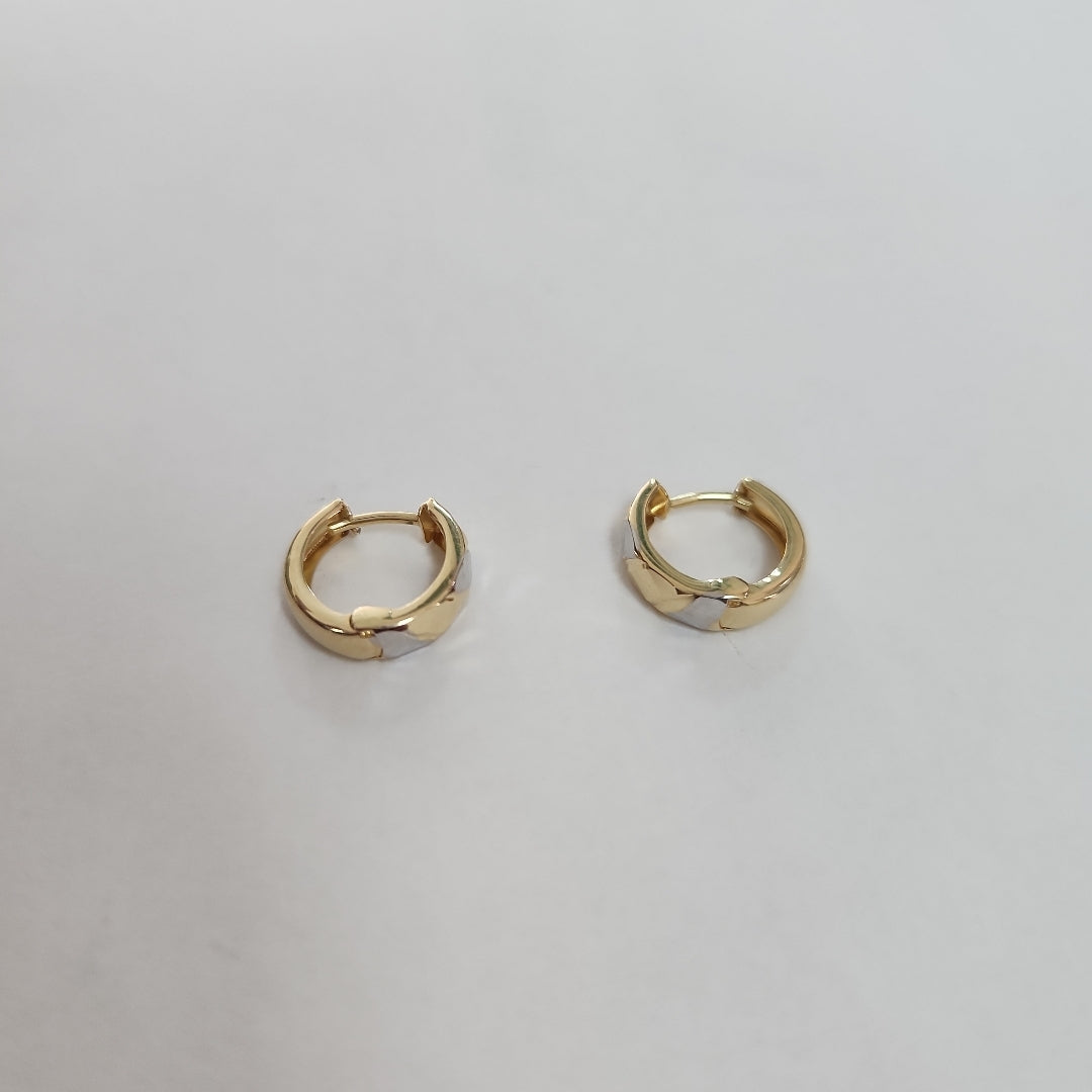 ARRACADAS PAR ORO COMBINADO 14 K 1 GRMS (SEMINUEVO)