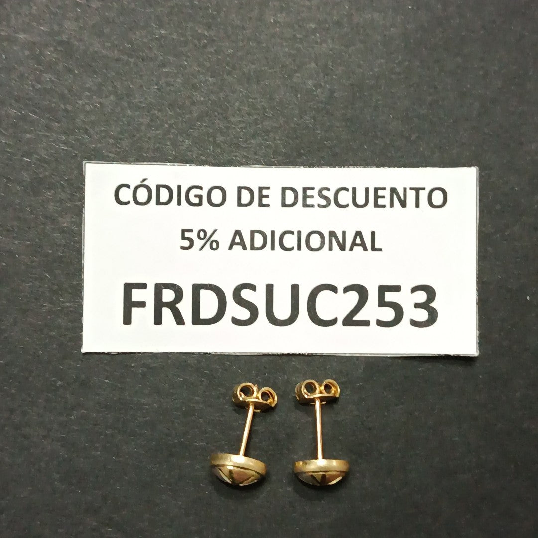 BROQUELES PAR ORO 14 K 1,40 GRMS (SEMINUEVO)