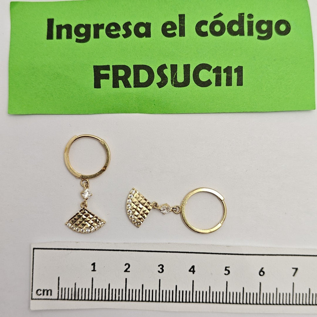 ARRACADAS PAR ORO 14 K 2,40 GRMS (SEMINUEVO)