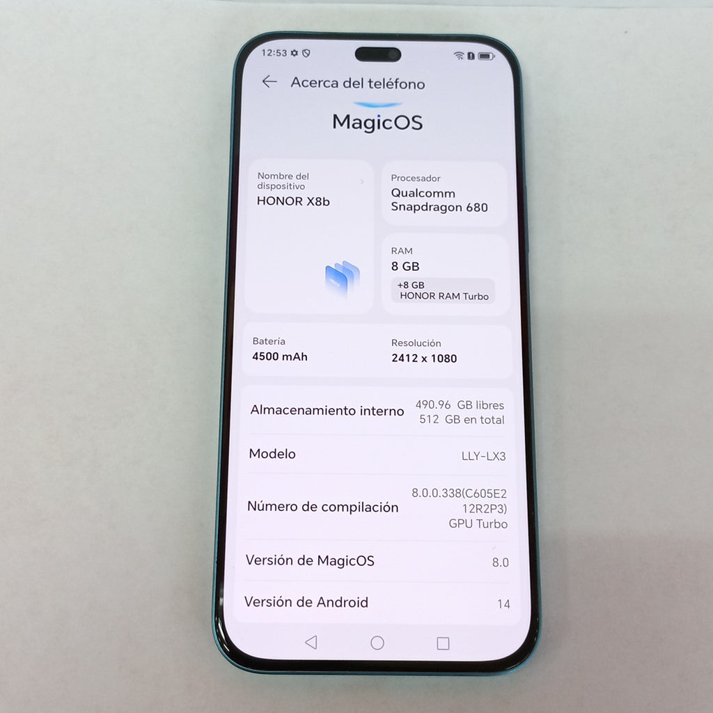 CELULAR HONOR X8B LLY-LX3 (2023) 512 GB 8 GB RAM (SEMINUEVO)